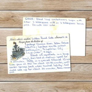 Handwritten recipe card for Pound Cake