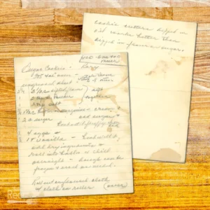Handwritten recipe for Sugar Cookies