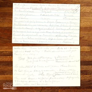 Handwritten recipe card for The Best Demon Lemon Cake