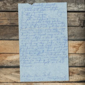 Handwritten recipe for Chocolate Dessert