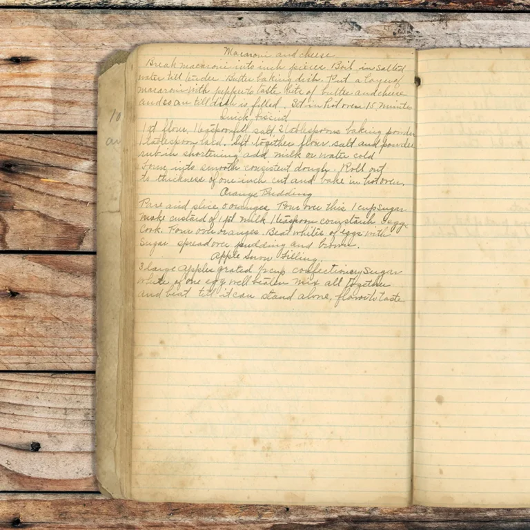 Handwritten recipe for Macaroni & Cheese