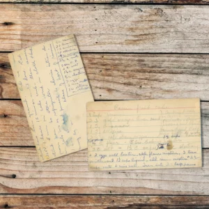 Handwritten recipe card for Raisin Fruit Cake