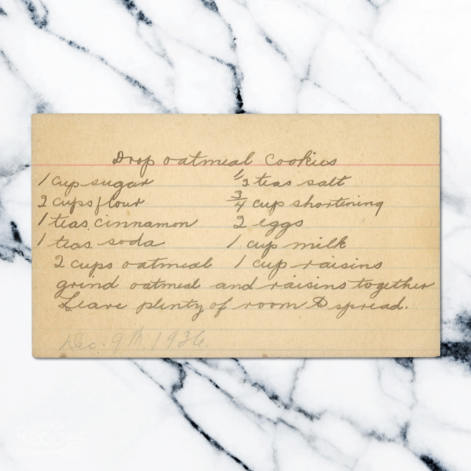 Soft & Chewy Drop Oatmeal Raisin Cookies