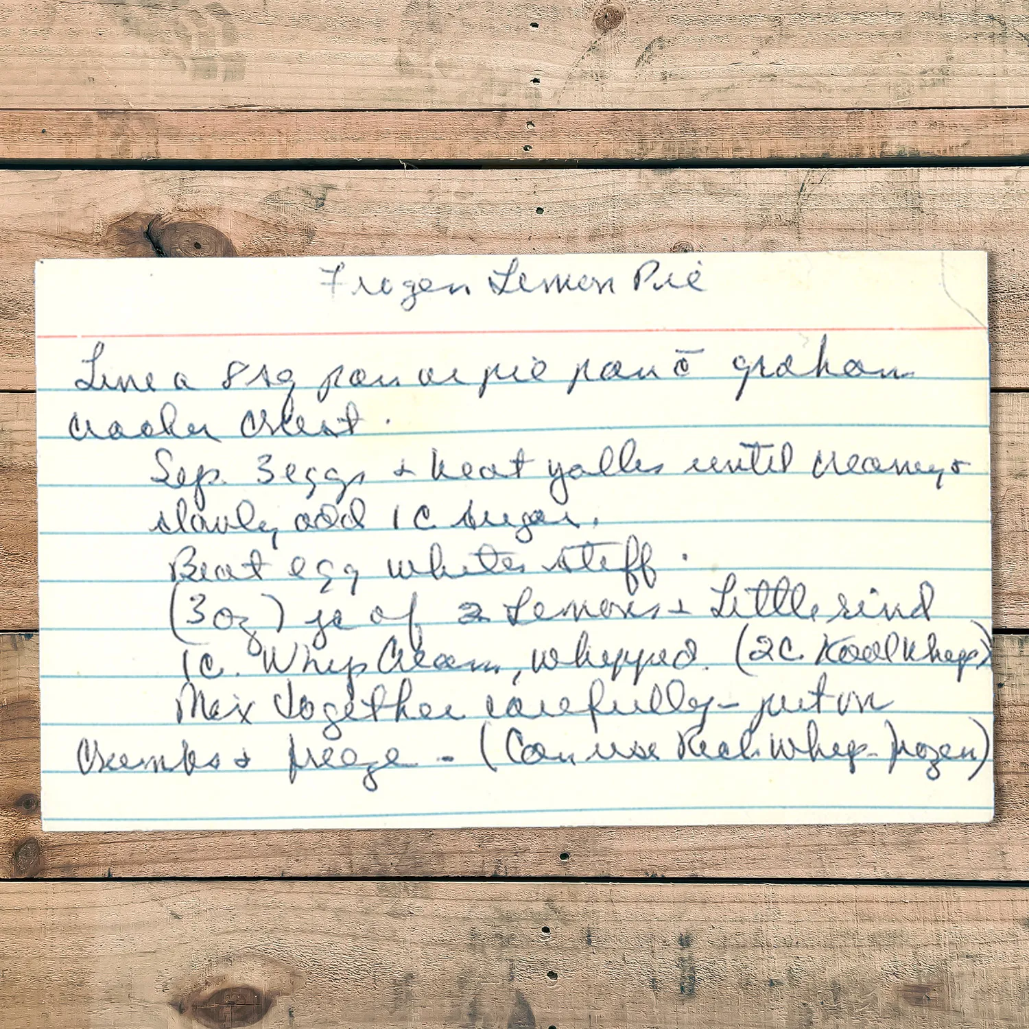 Easy Frozen Lemon Pie with Graham Cracker Crust