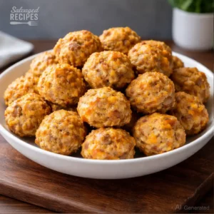 Sausage biscuits or balls from pats