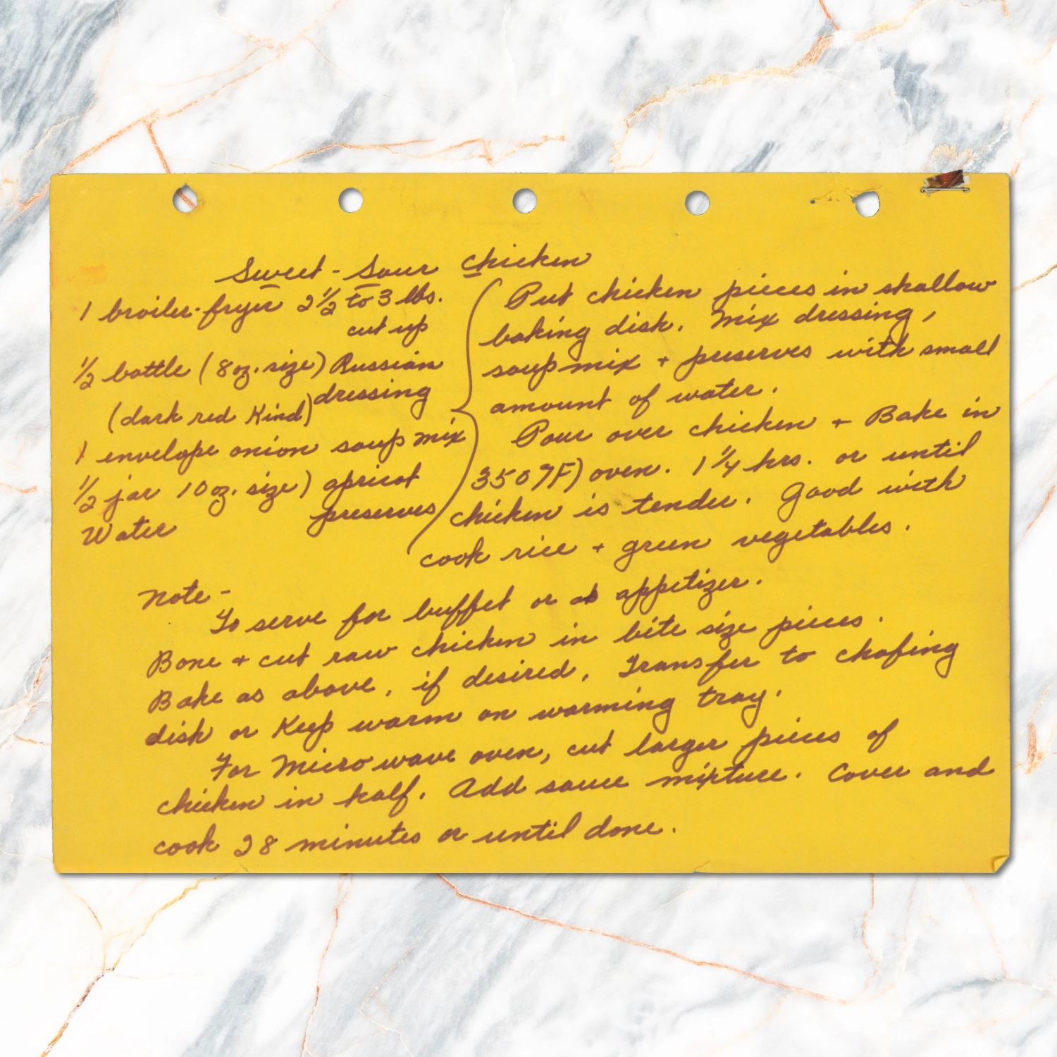 Sweet Sour Baked Chicken with Apricot Glaze