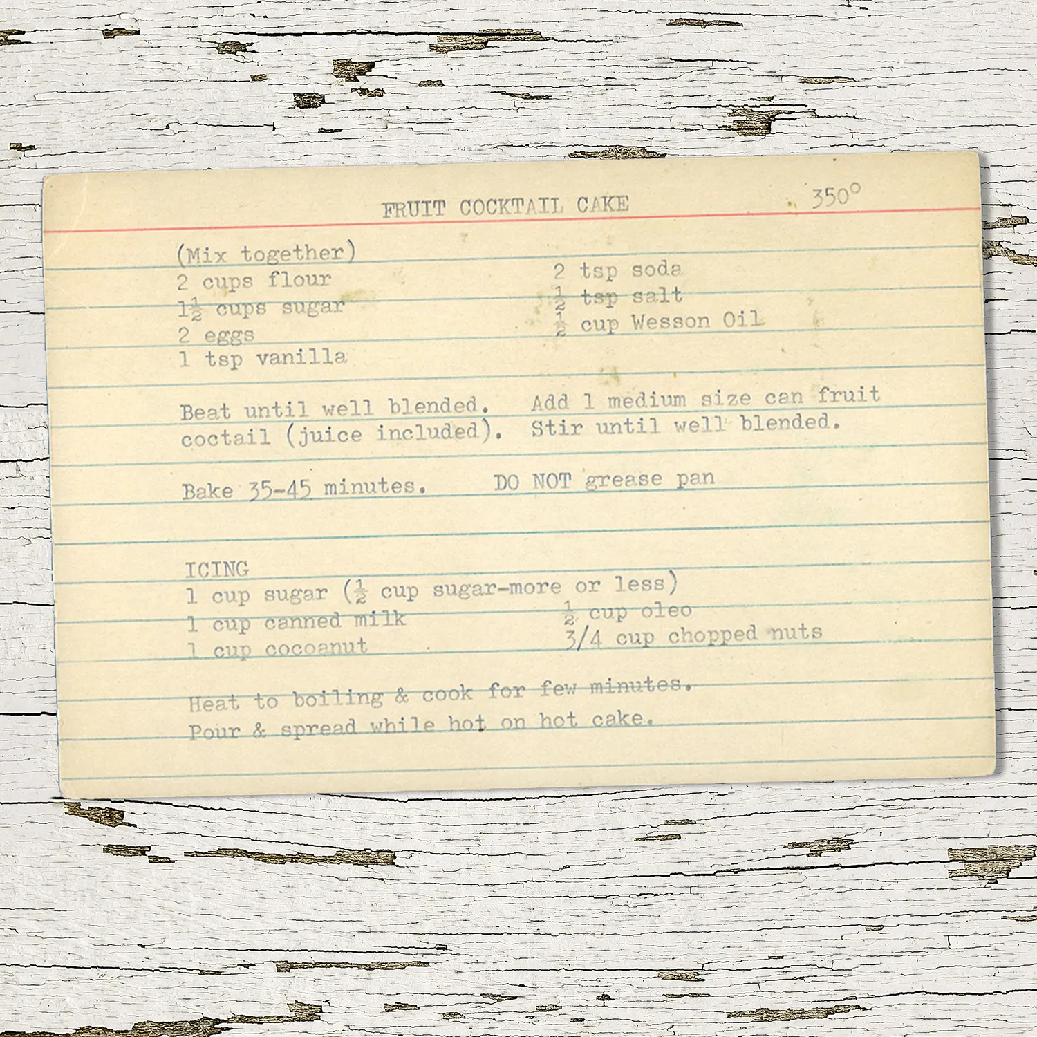 Fruit Cocktail Cake with Coconut Nut Topping