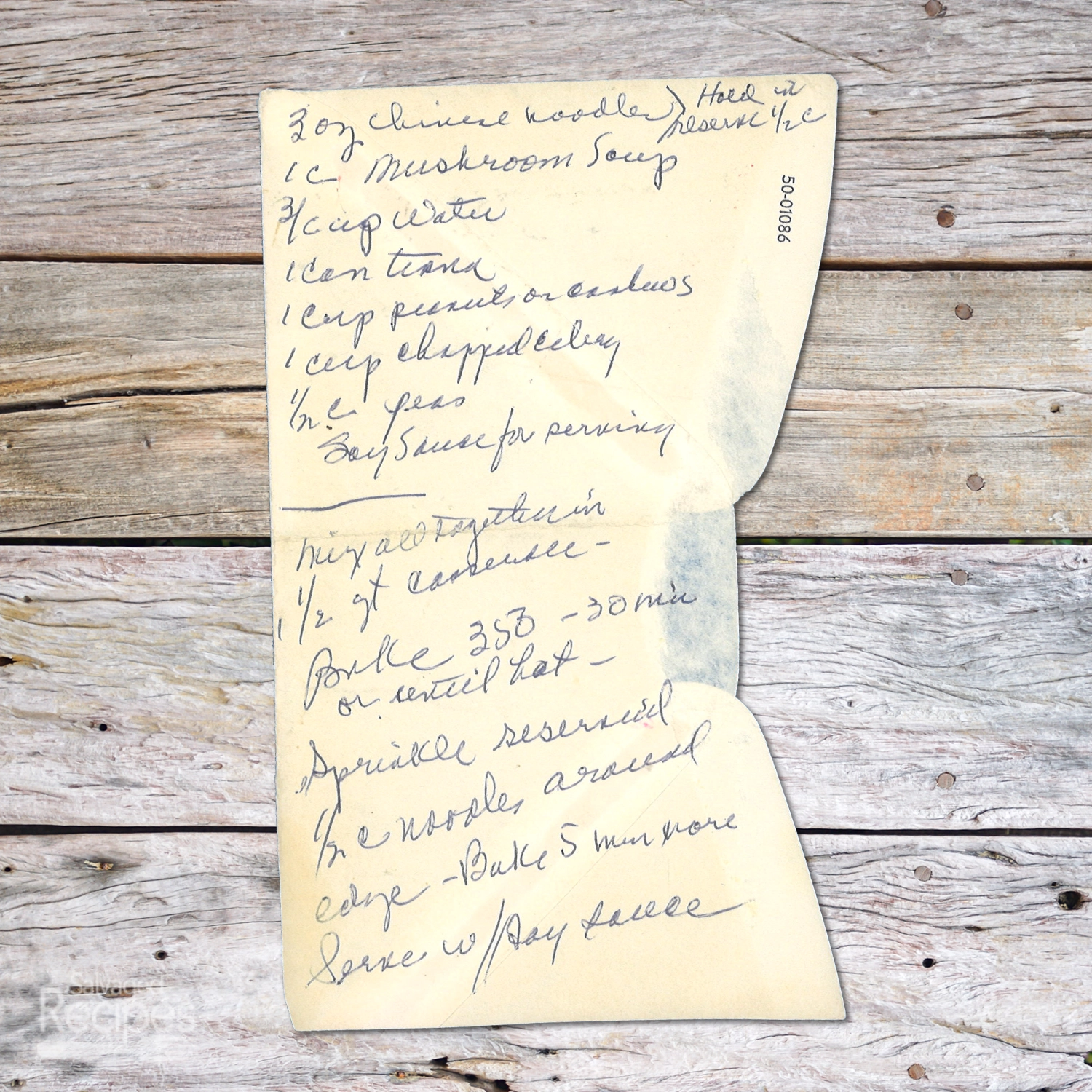 Tuna Noodle Casserole with Crunchy Chow Mein Topping