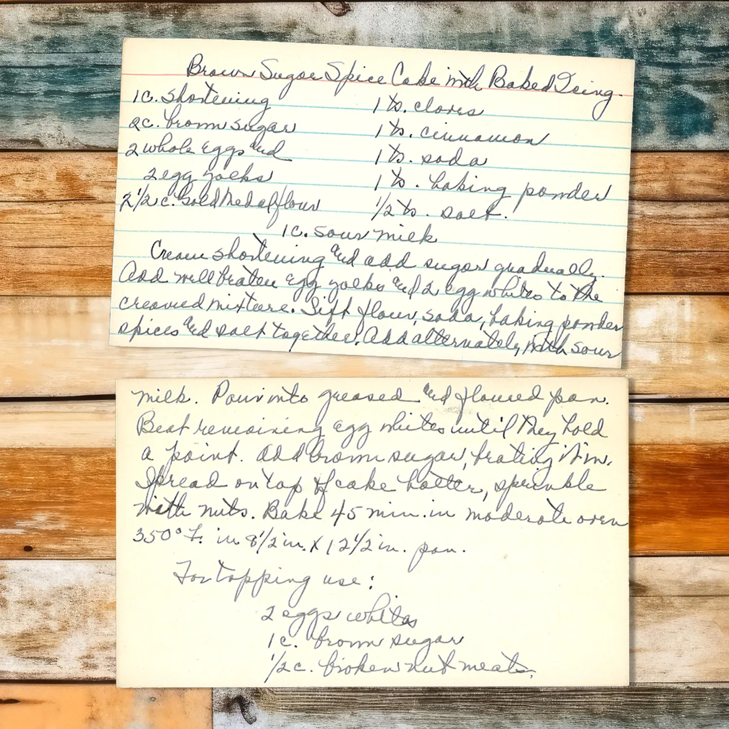 Burnt Sugar Spice Cake with Baked Caramel Nut Topping