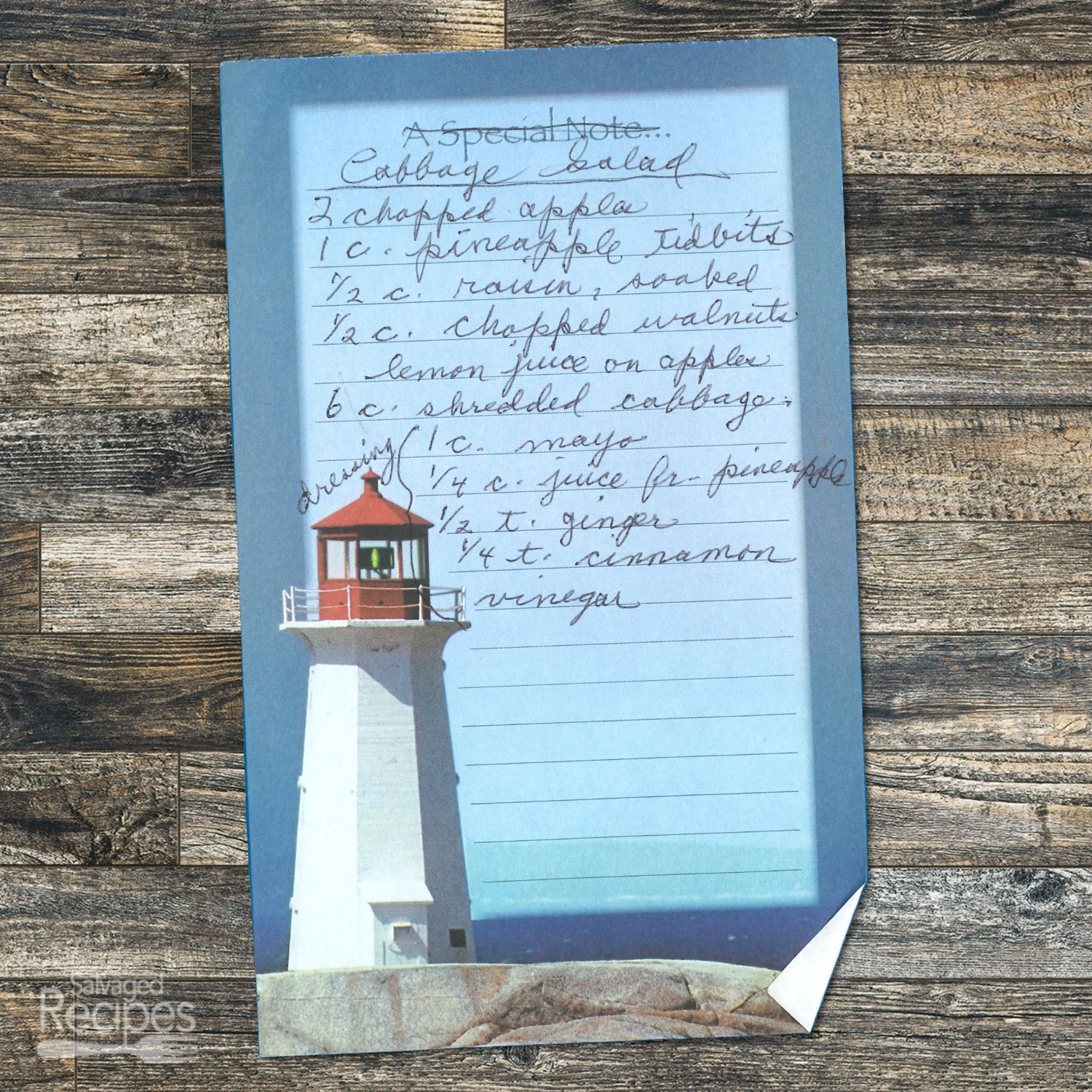 Creamy Cabbage Salad with Apples, Pineapple, and Walnuts