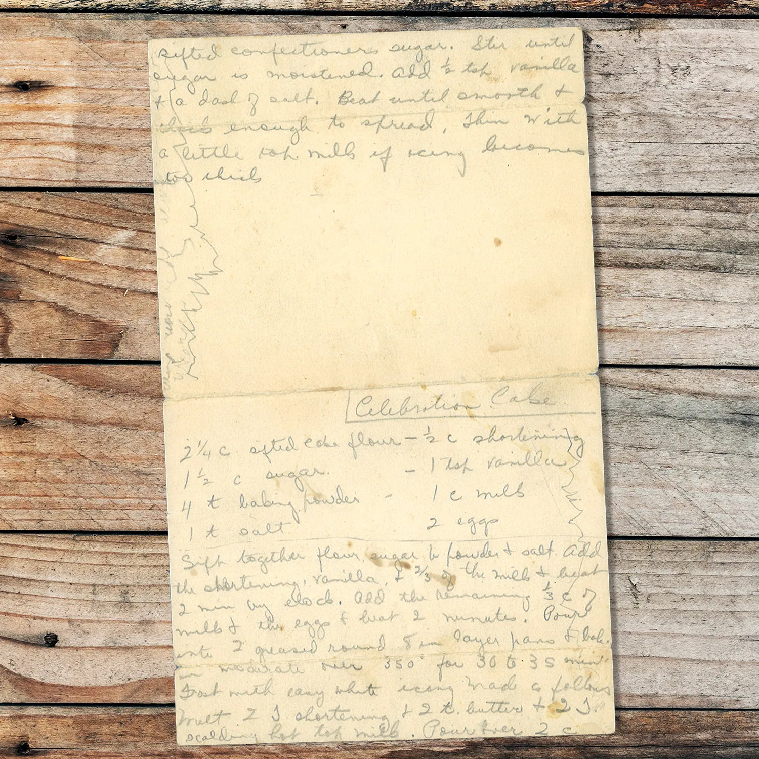 Celebration Cake with Homemade Buttercream Frosting