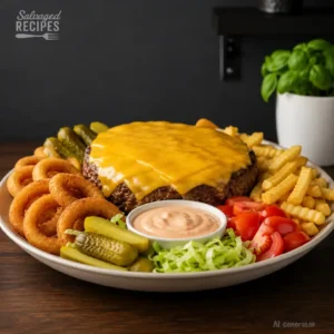 Giant Cheeseburger Platter