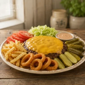 Giant Cheeseburger Platter