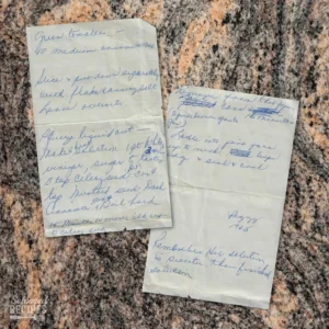 Handwritten recipe for Green Tomatoes