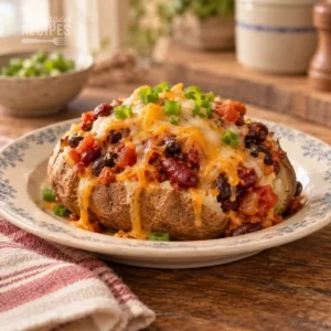 Chilli Stuffed Baked Potatoes