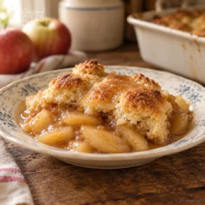 Apple Cobbler with Brown Sugar Lemon Sauce
