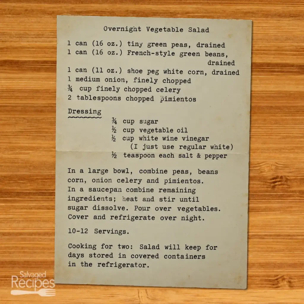 Overnight Vegetable Salad