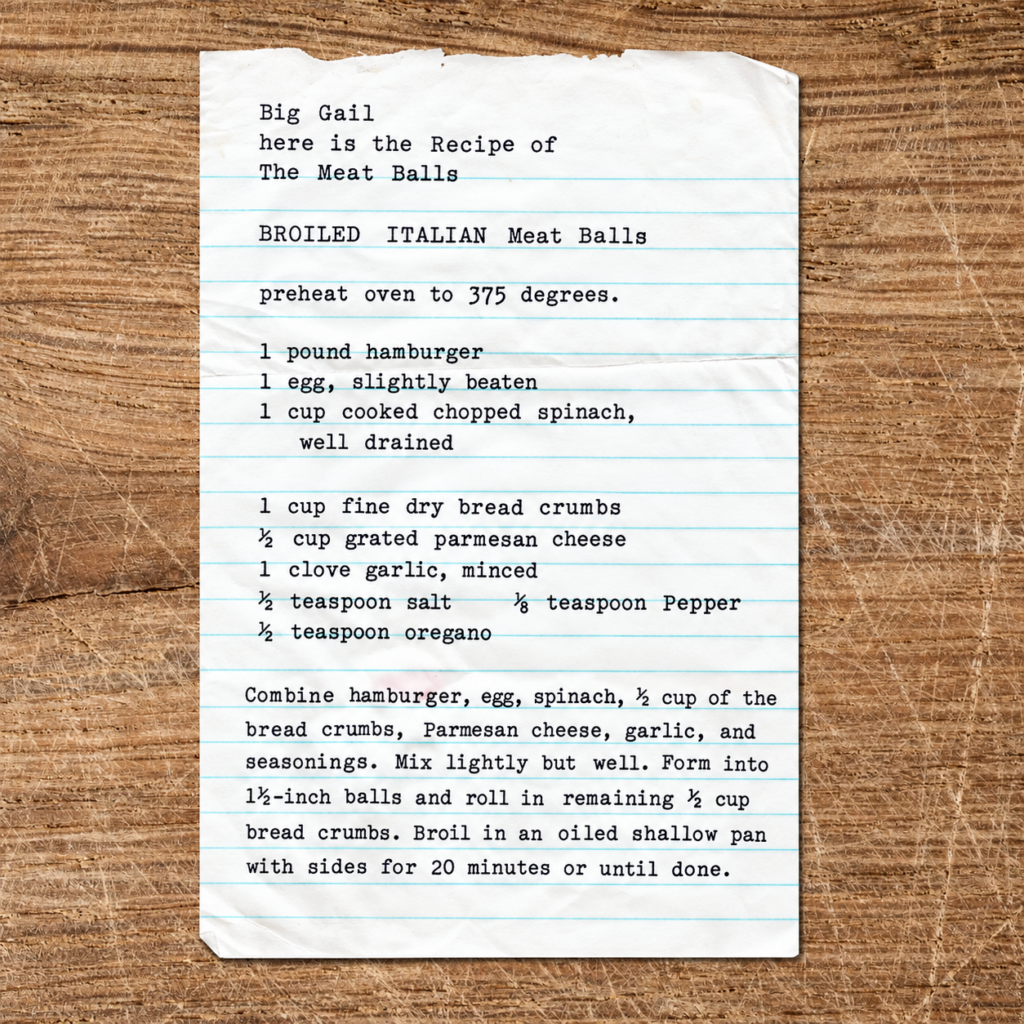 Broiled Italian Meatballs