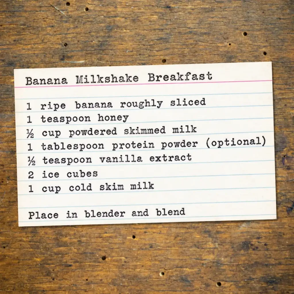 Banana Milkshake Breakfast