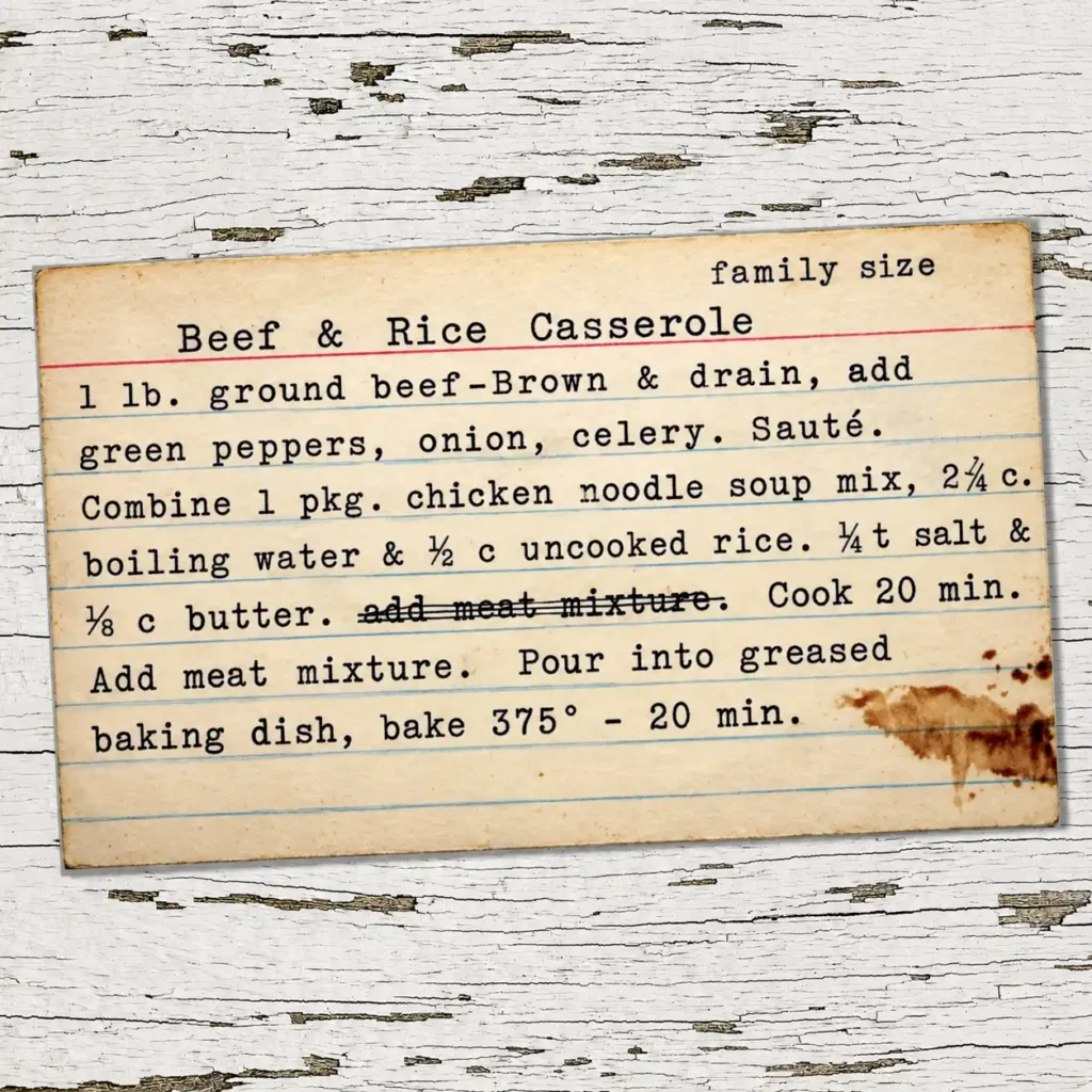Beef and Rice Casserole