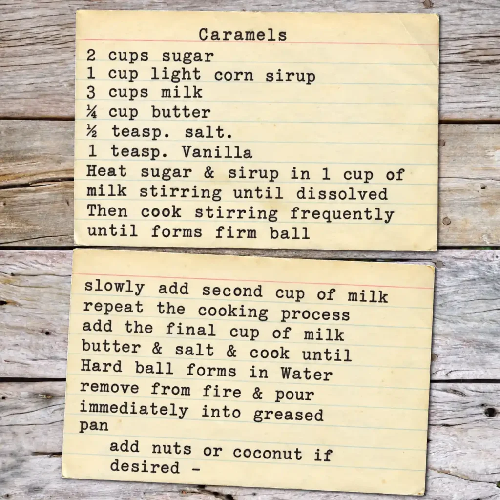 Caramels recipe