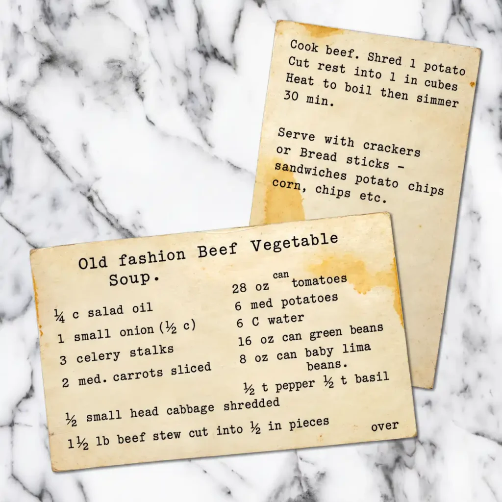 Old Fashioned Beef Vegetable Soup