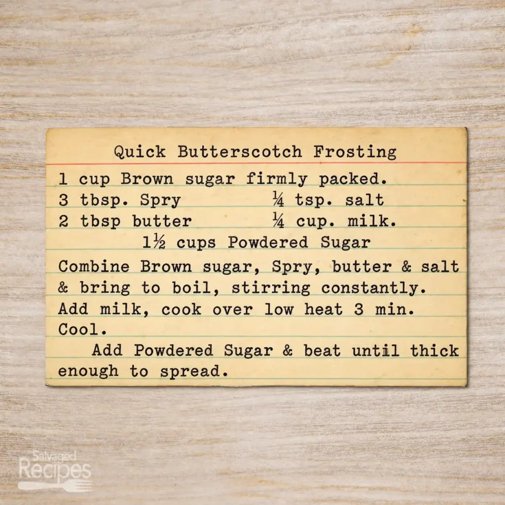 Quick Butterscotch Frosting