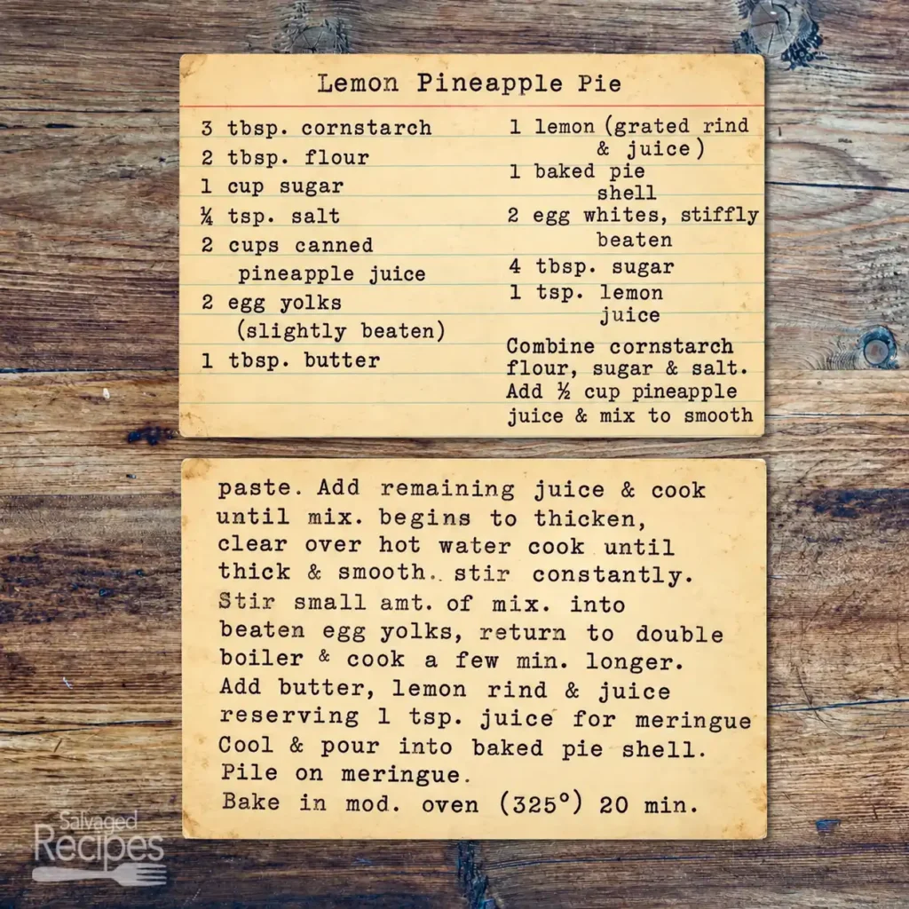 Lemon Pineapple Pie