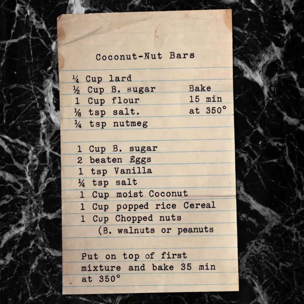 Coconut Nut Bars