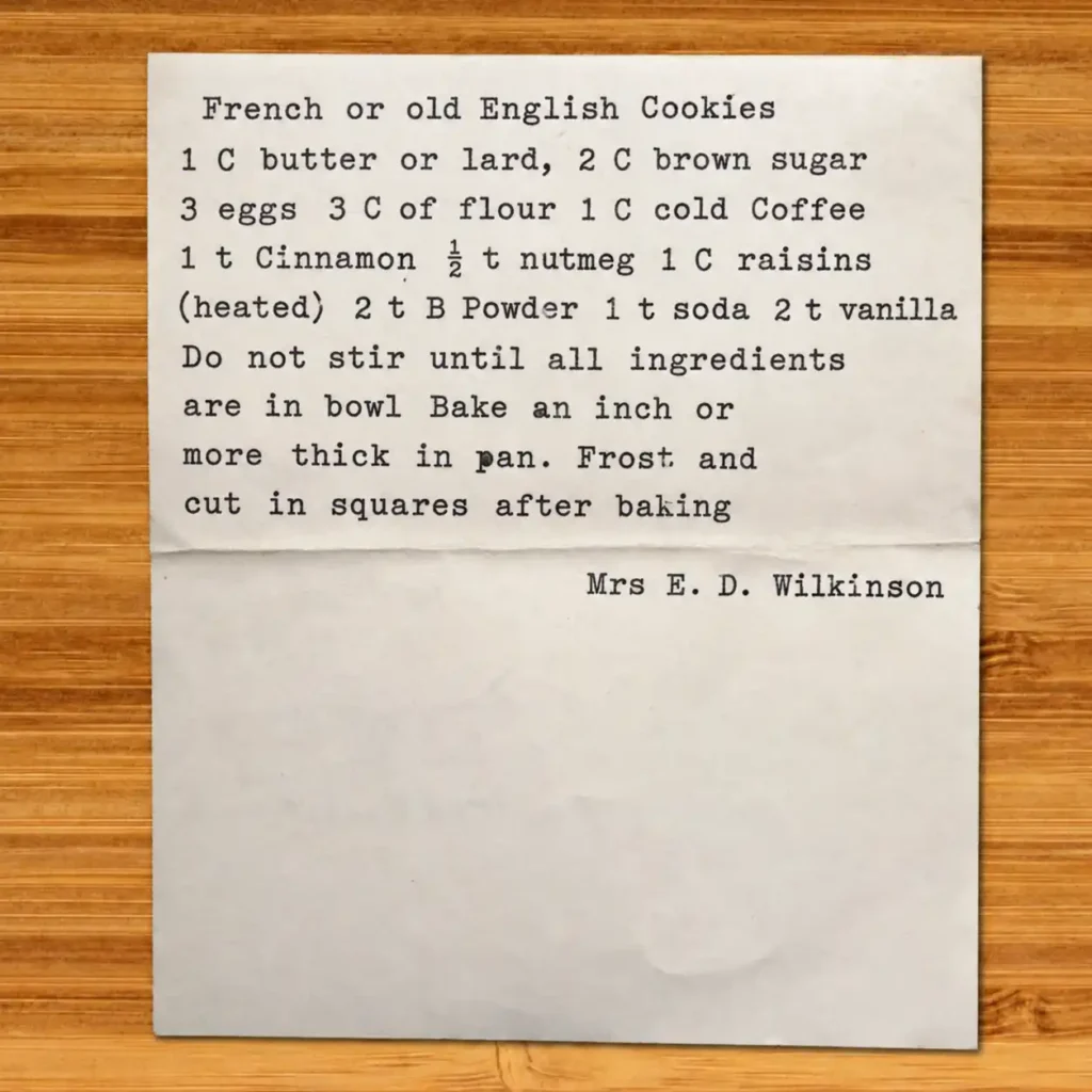 French or Old English Cookies
