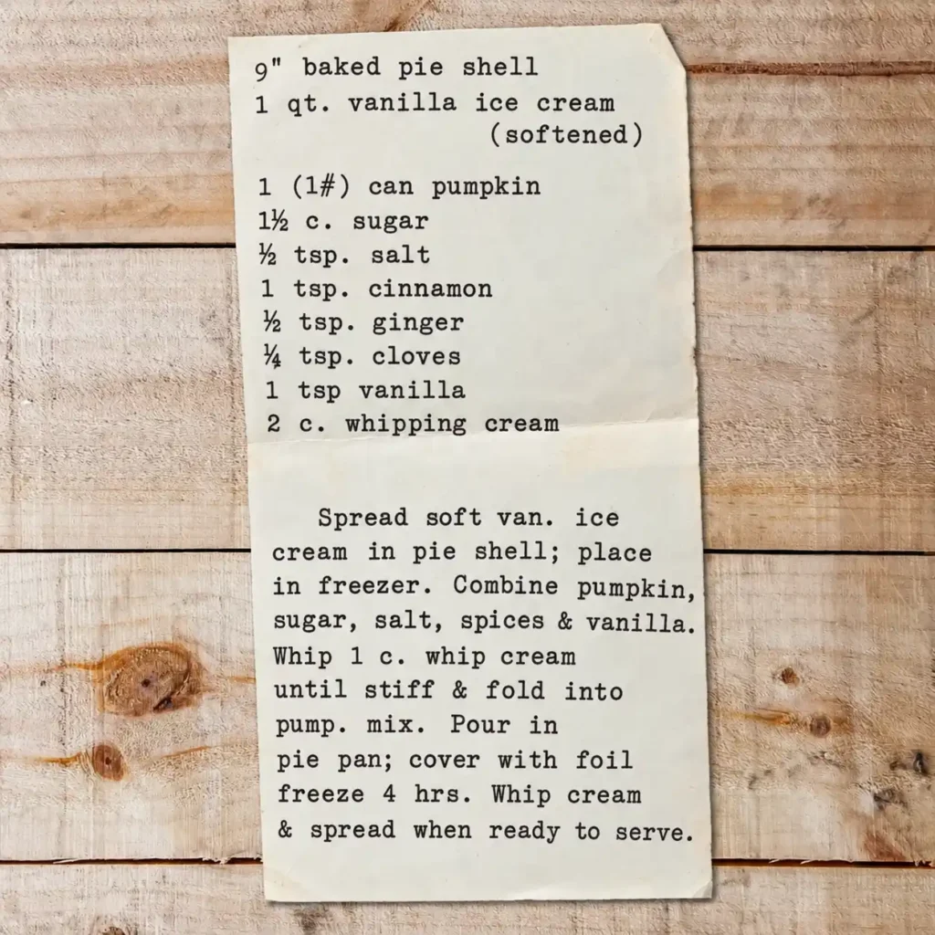Pumpkin Ice Cream Pie