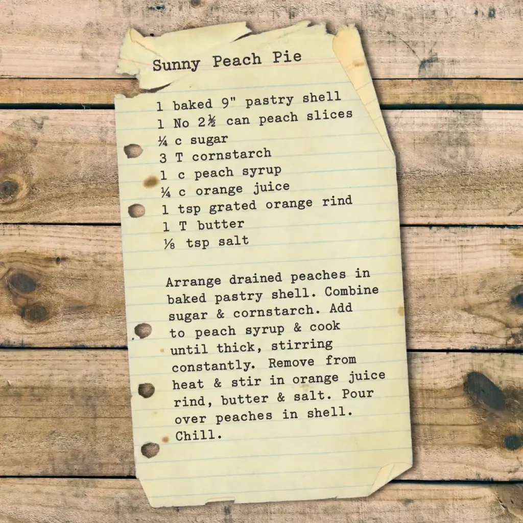 Sunny Peach Pie