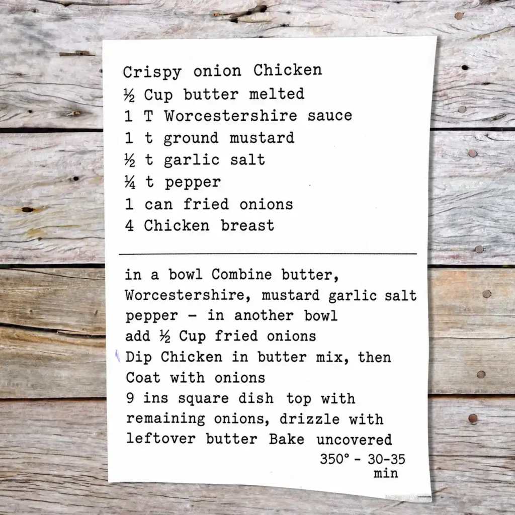 Crispy Onion Chicken