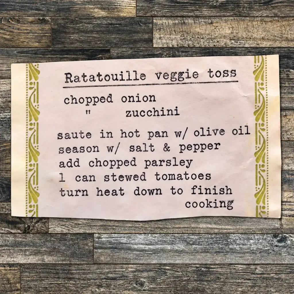 Ratatouille Veggie Toss