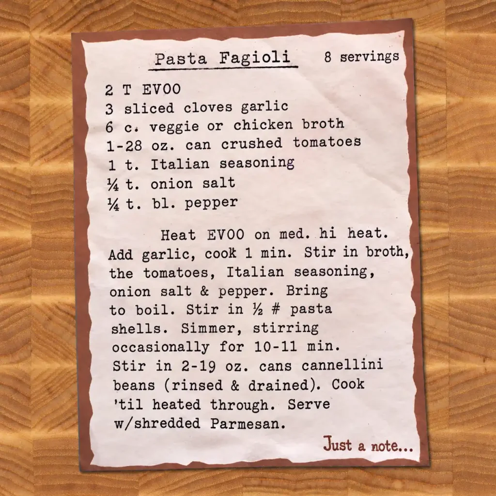 Pasta Fagioli
