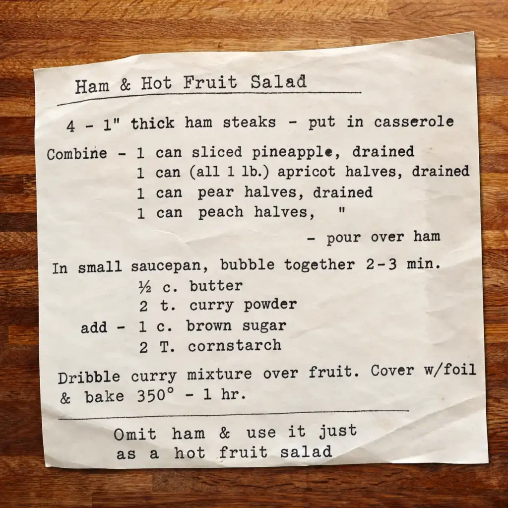 Ham and Hot Fruit Salad
