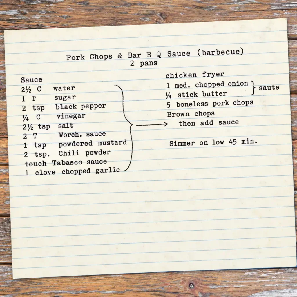 Pork Chops & Barbecue Sauce