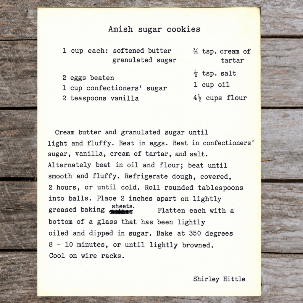 Amish Sugar Cookies