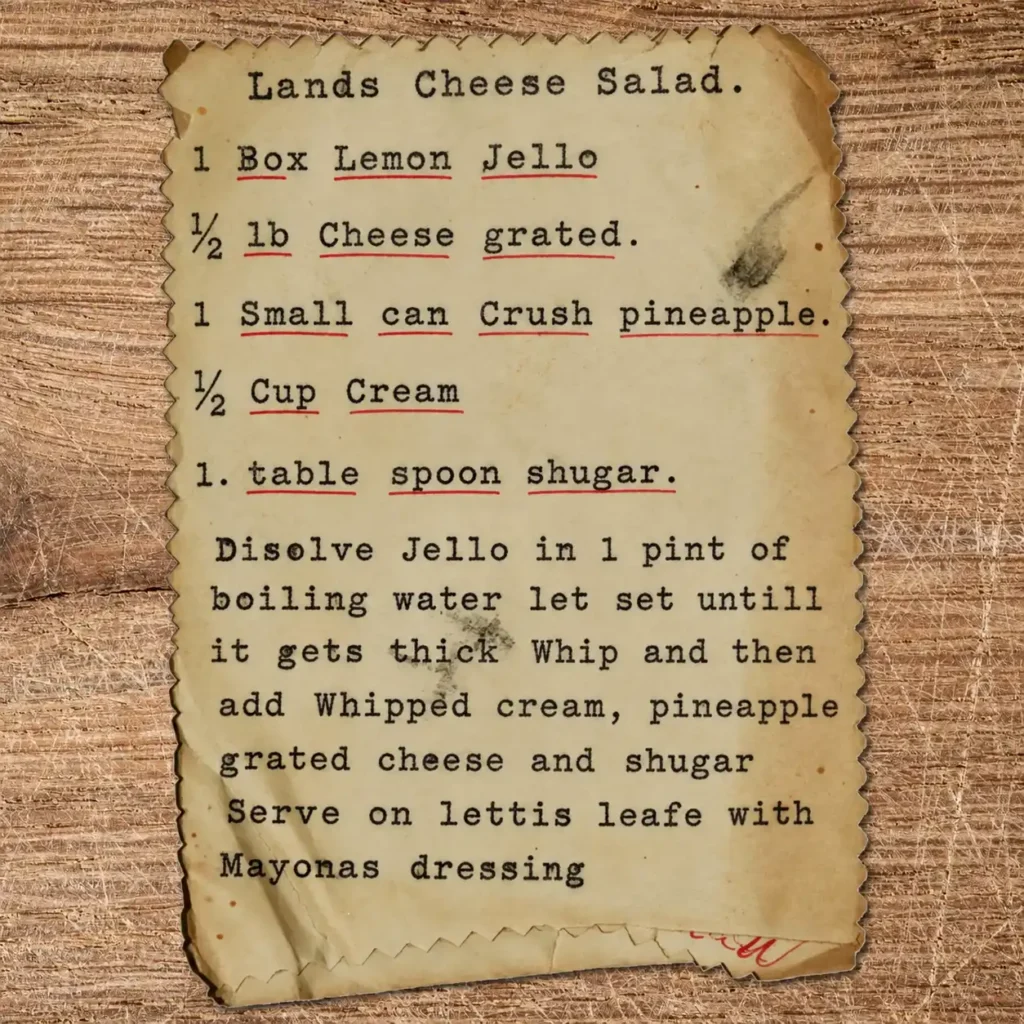 Lands Cheese Salad